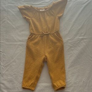 Cat & Jack Mustard Yellow Ribbed One Piece